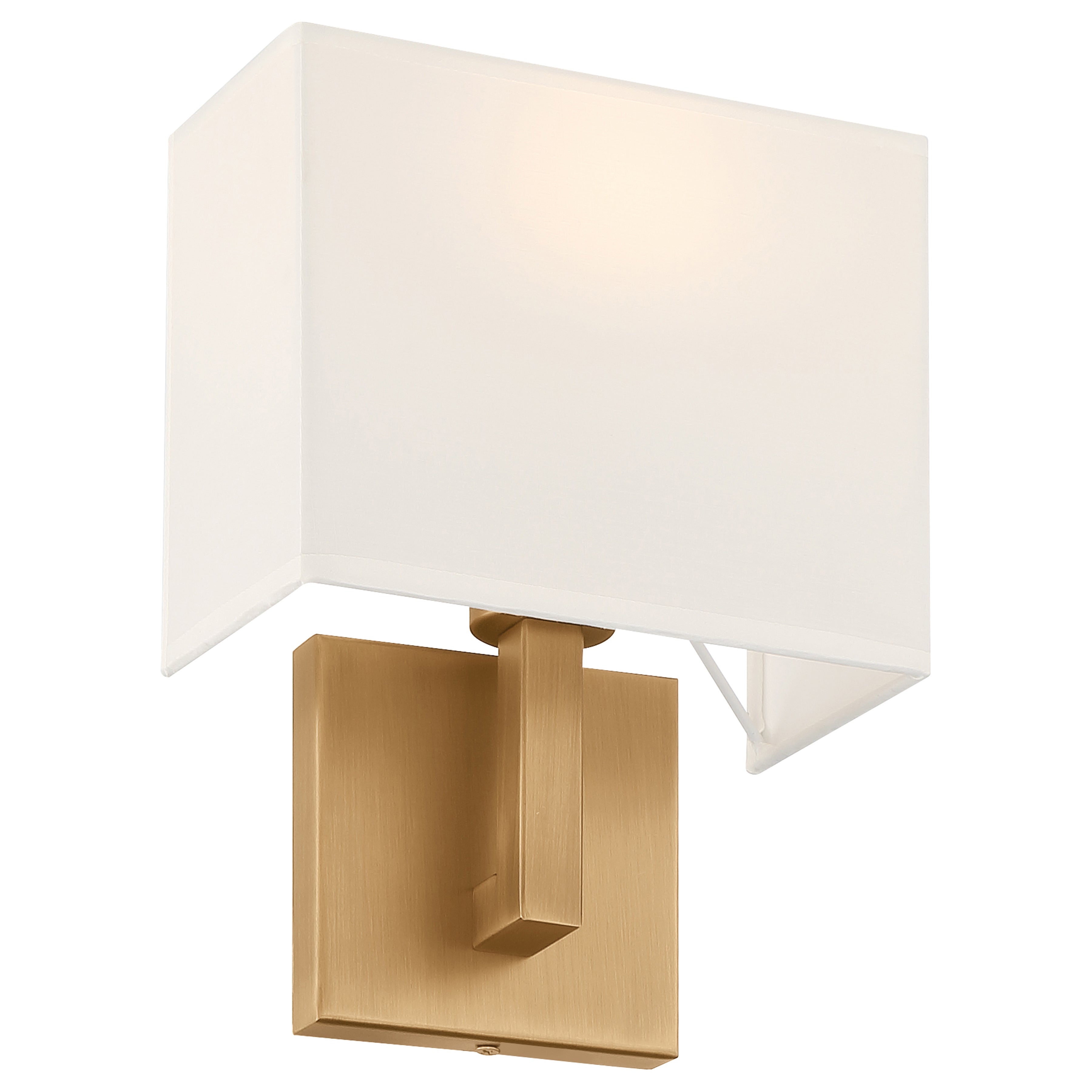 antique brushed brass 1 light led wall sconce