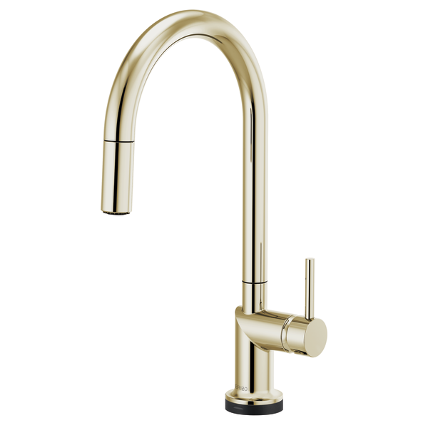 polished nickel pull-down faucet