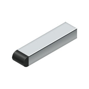 polished chrome baseboard bumper