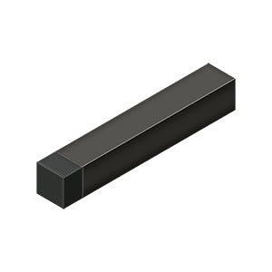 Deltana 4" Solid Brass Modern Square Baseboard Bumper