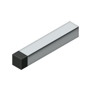 polished chrome baseboard bumper