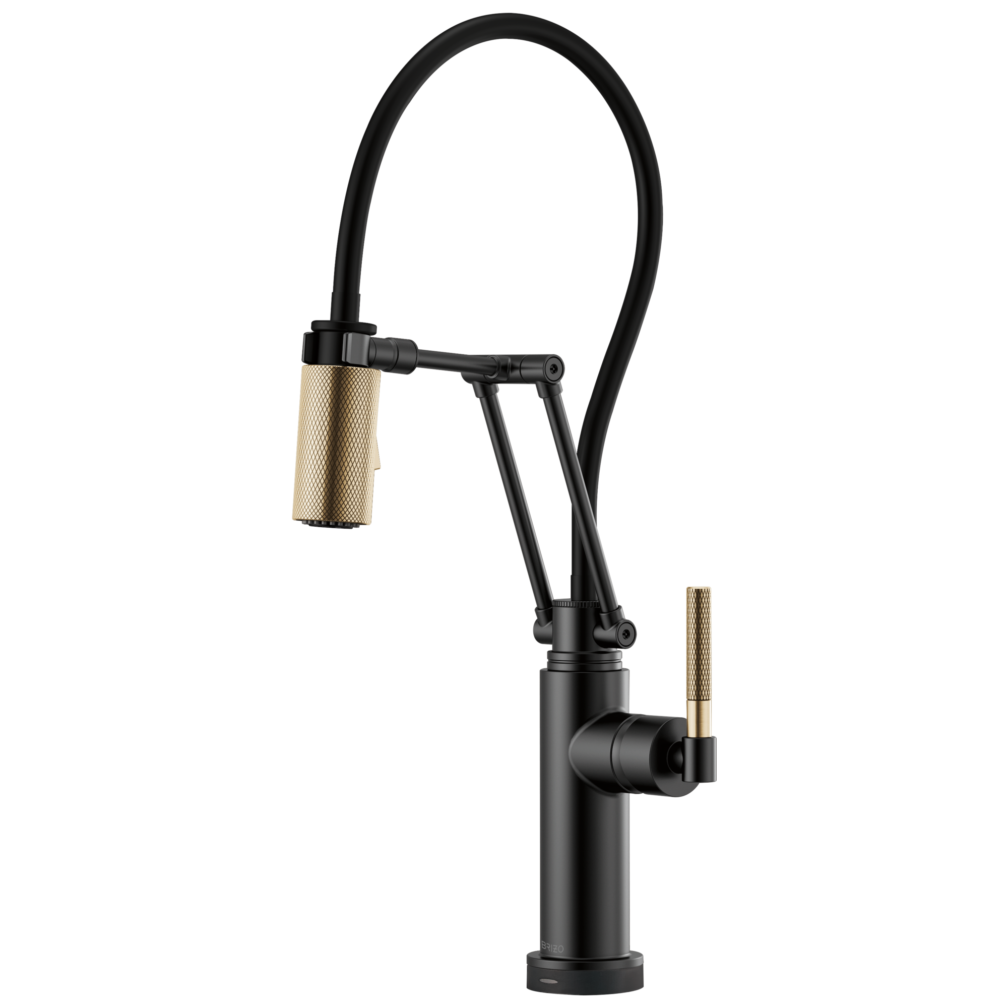 Brizo Litze Smart Touch Articulating Kitchen Faucet with Knurled Handle