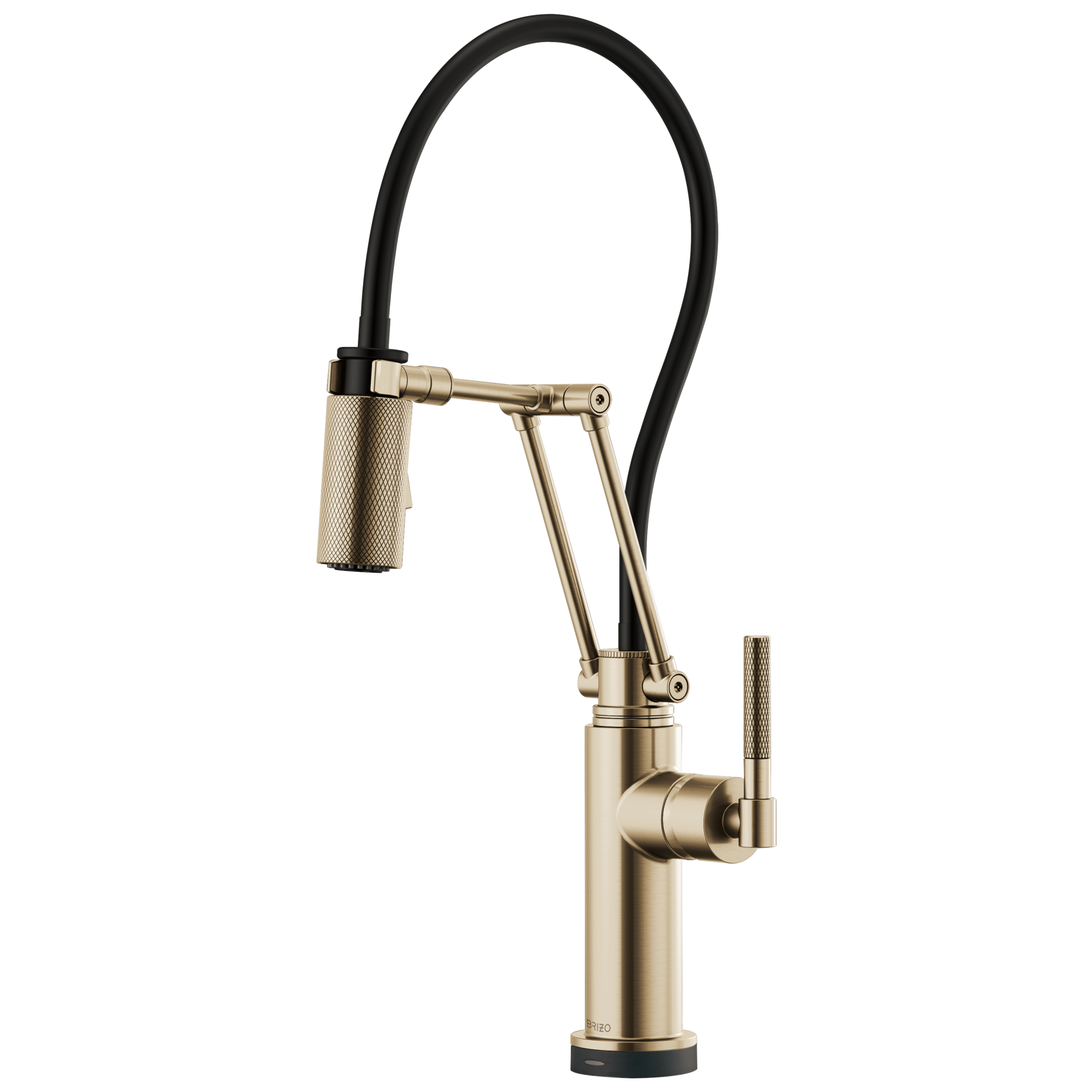 Brizo Litze Smart Touch Articulating Kitchen Faucet with Knurled Handle