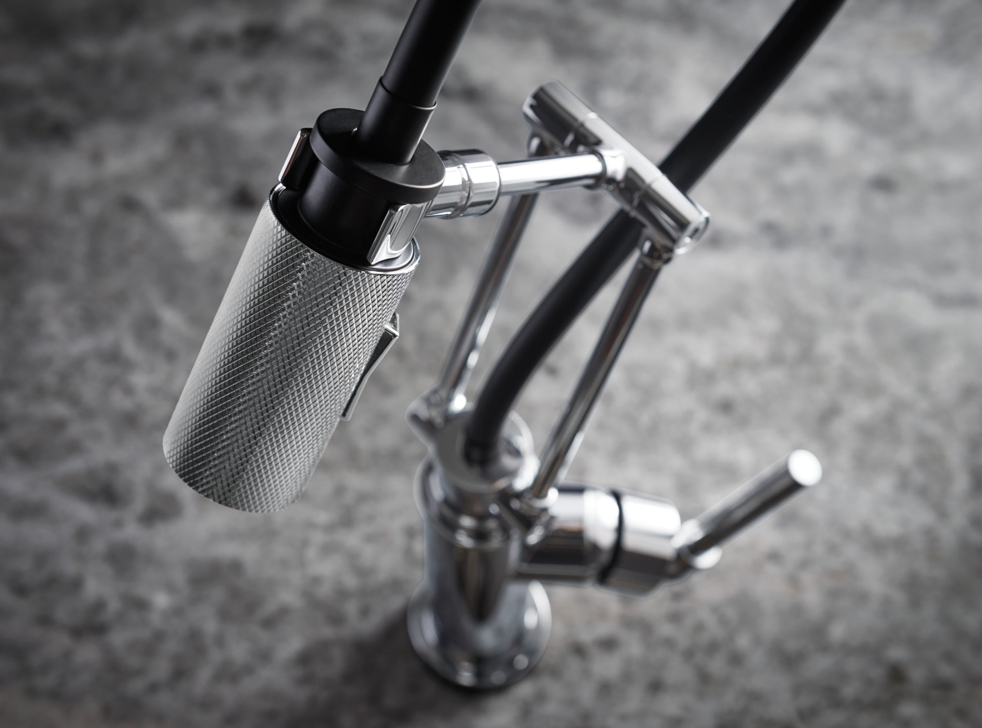chrome kitchen faucet