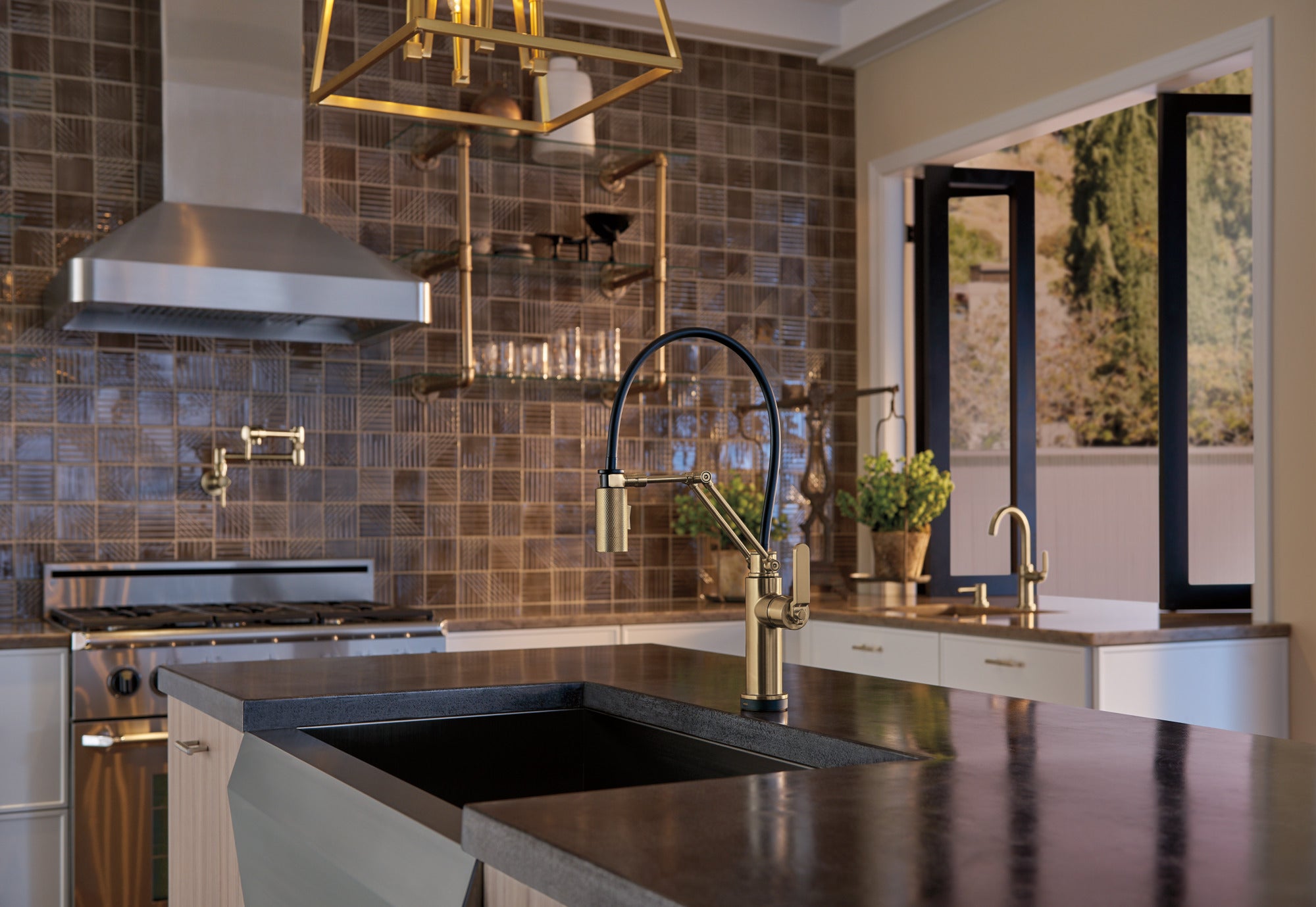 luxe gold kitchen faucet
