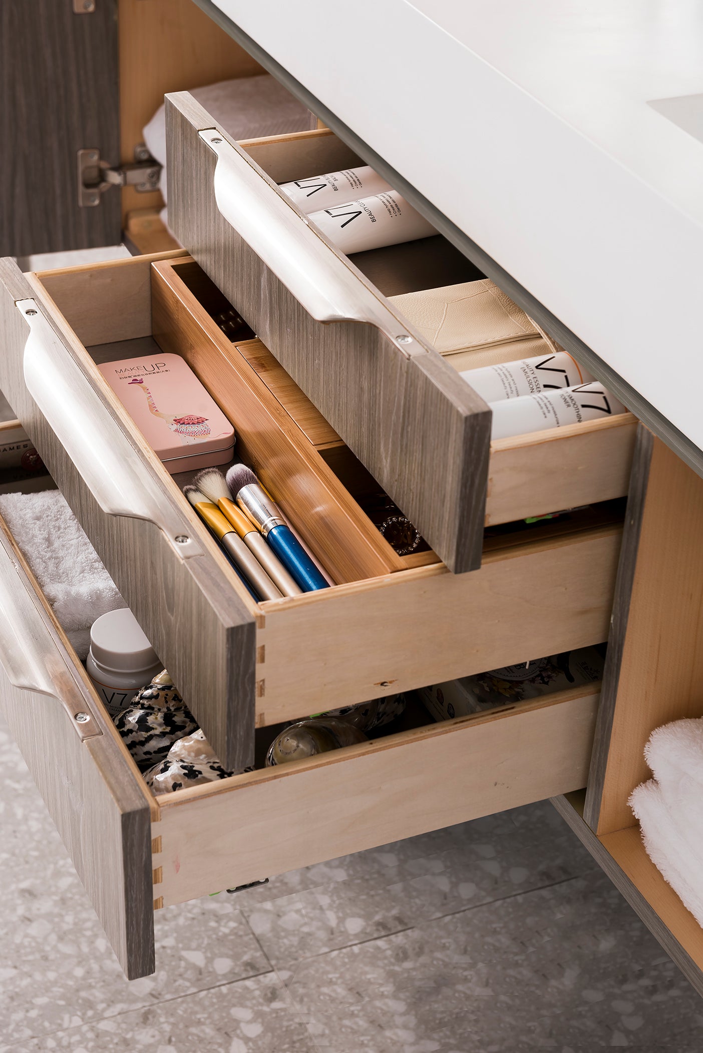 ash gray vanity