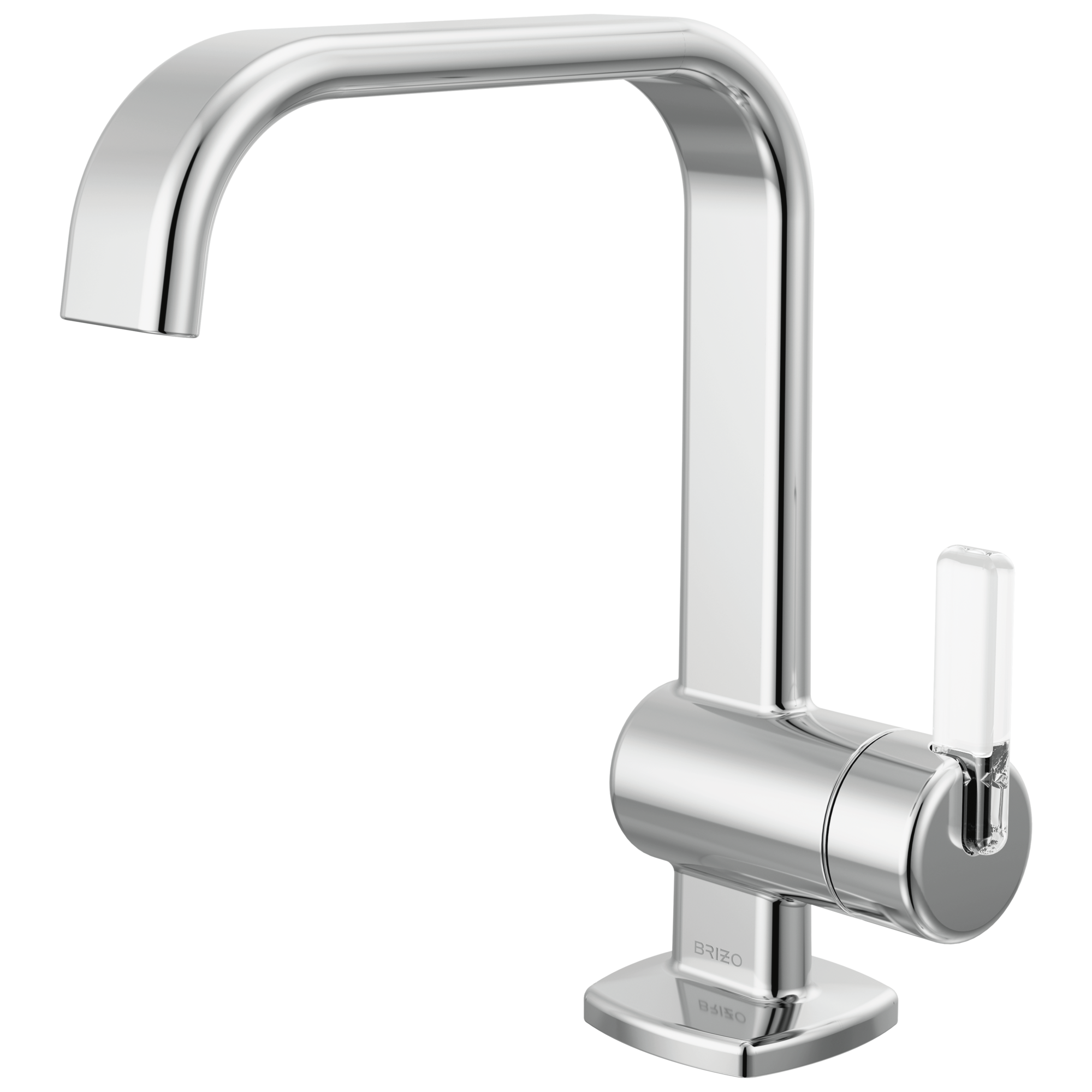 polished chrome/clear acrylic lavatory faucet