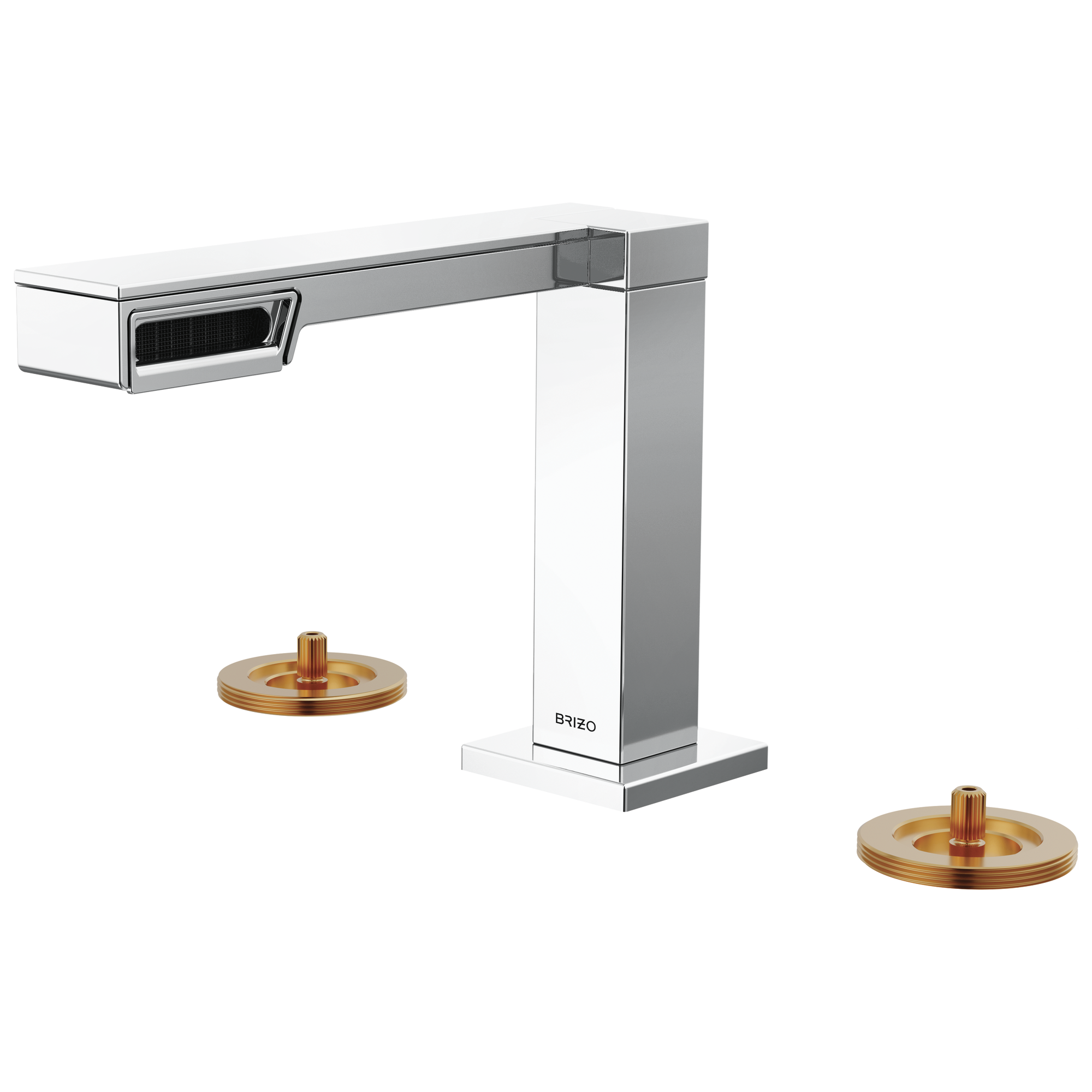 chrome lavatory faucet