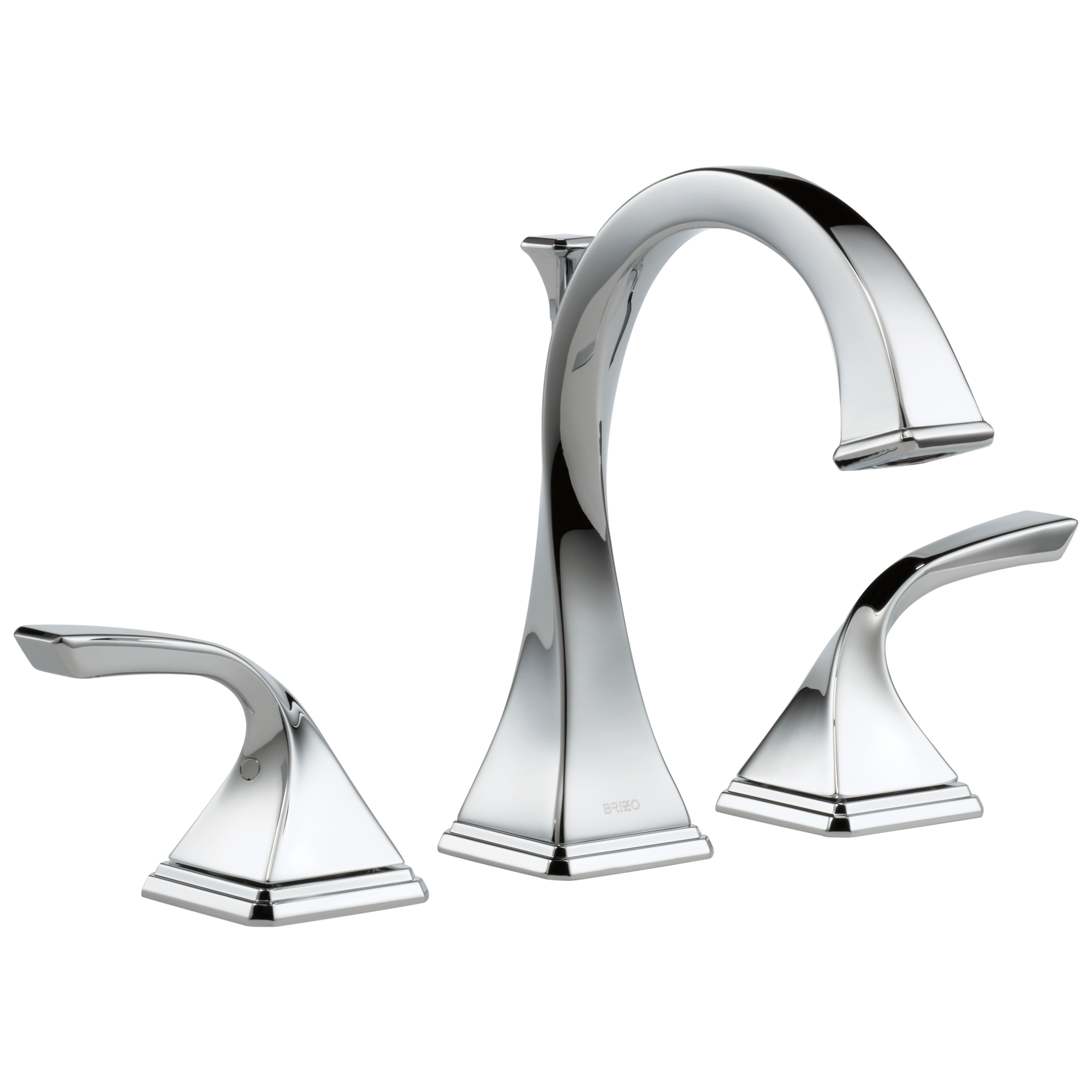 chrome lavatory faucet