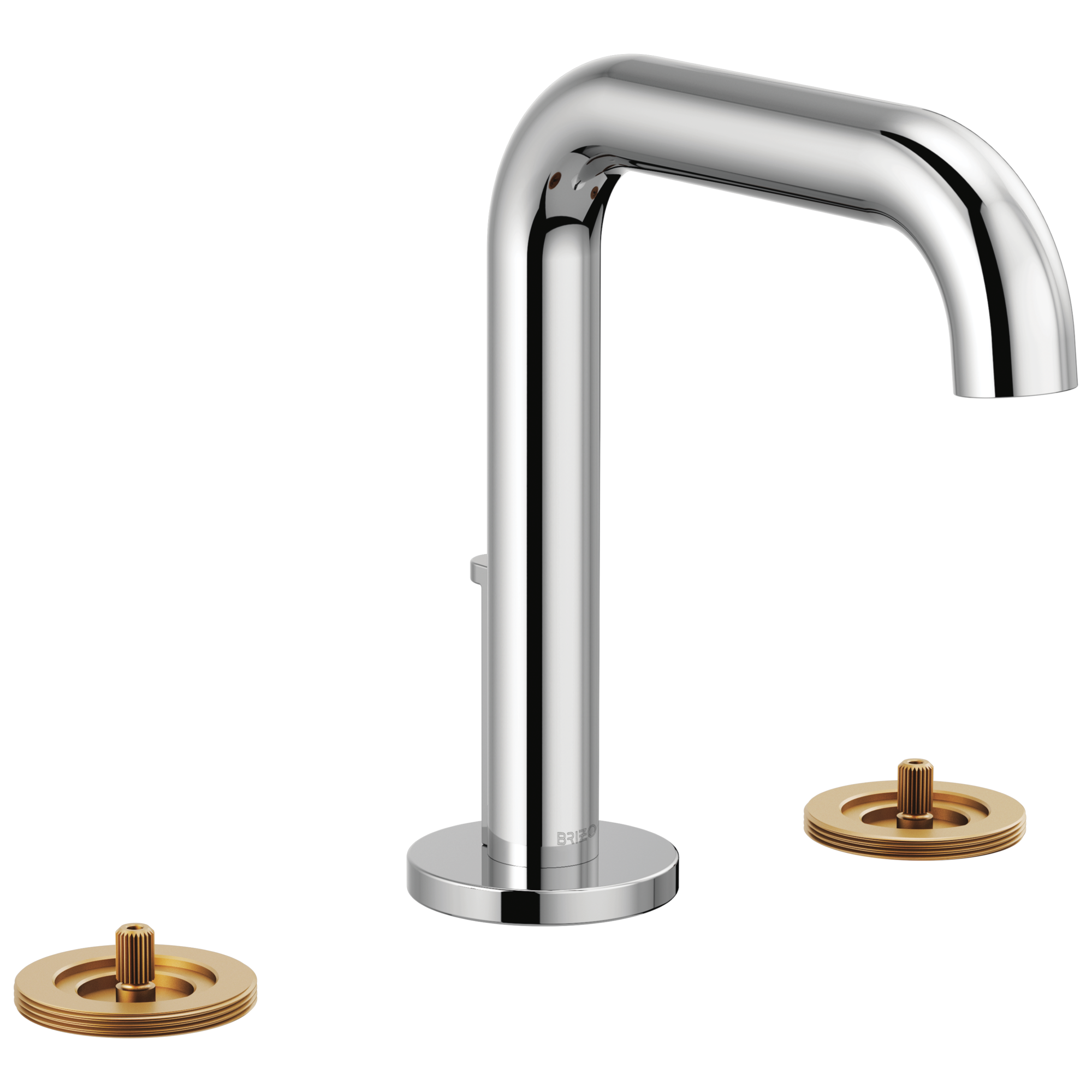 chrome lavatory faucet