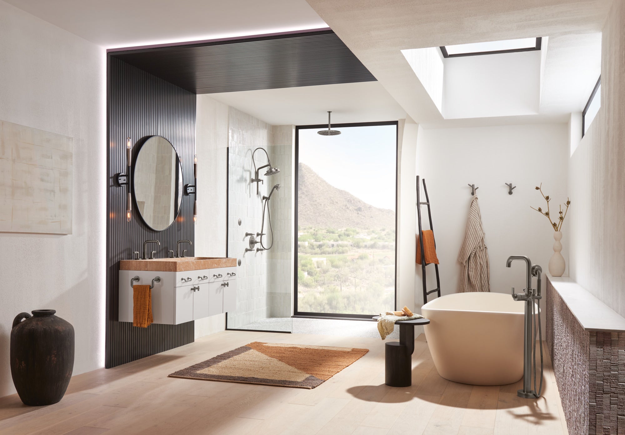 luxe steel towel bar