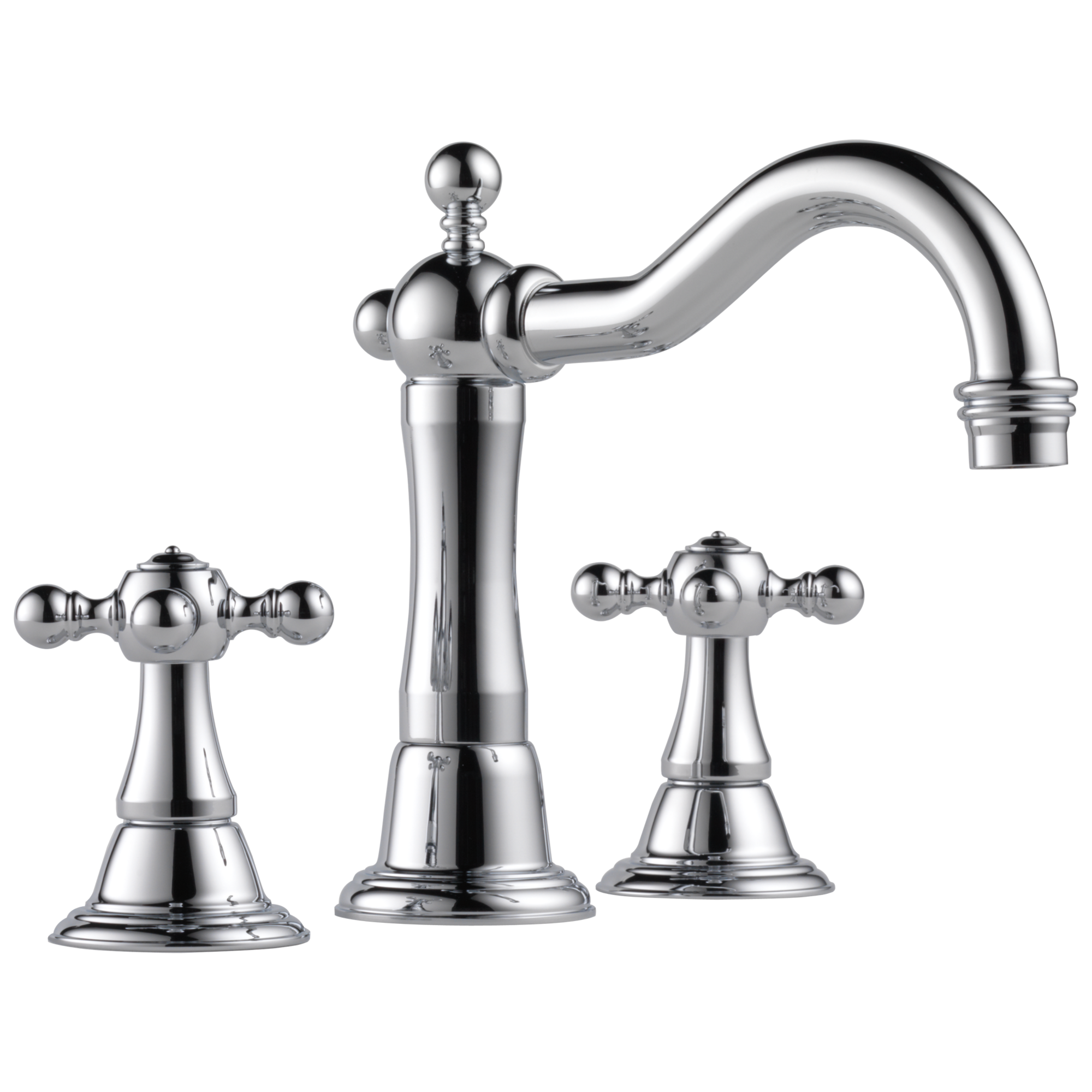 chrome lavatory faucet
