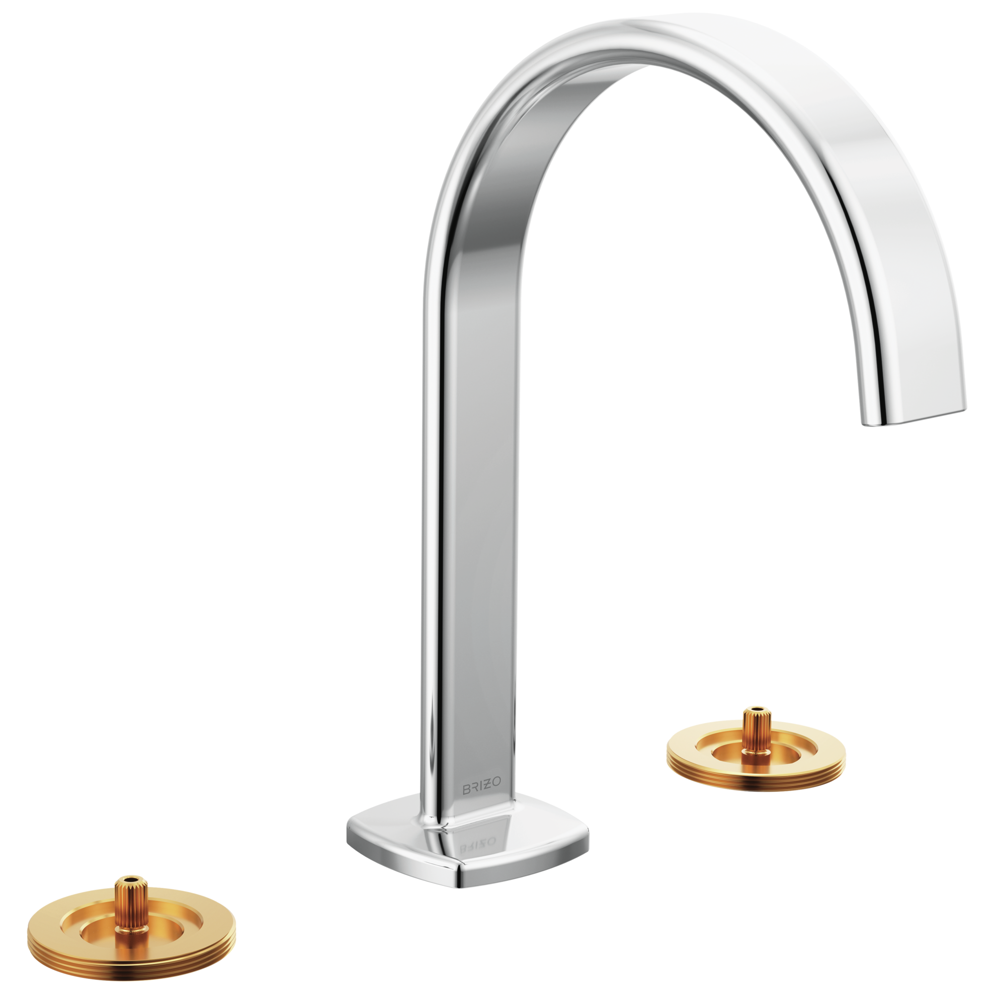 chrome lavatory faucet