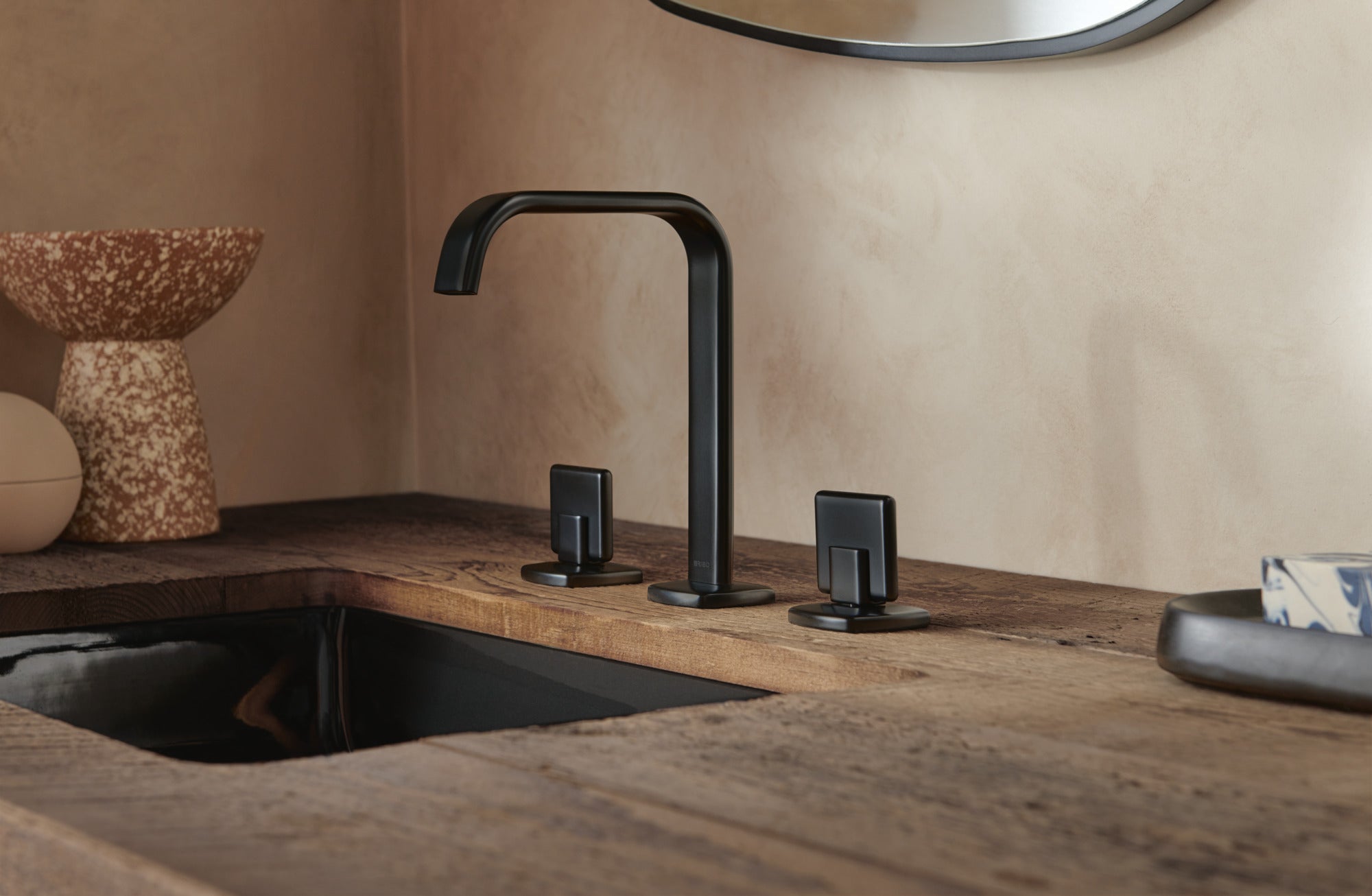 matte black lavatory faucet