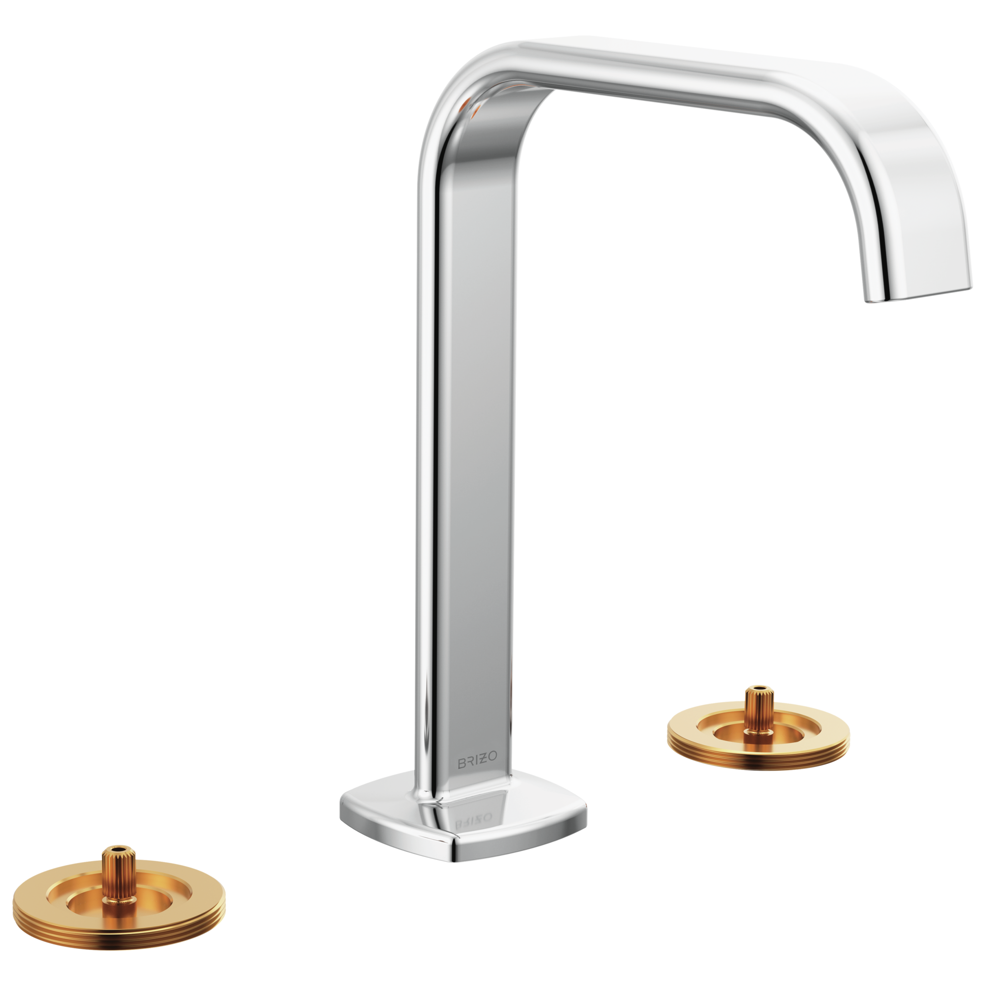chrome lavatory faucet