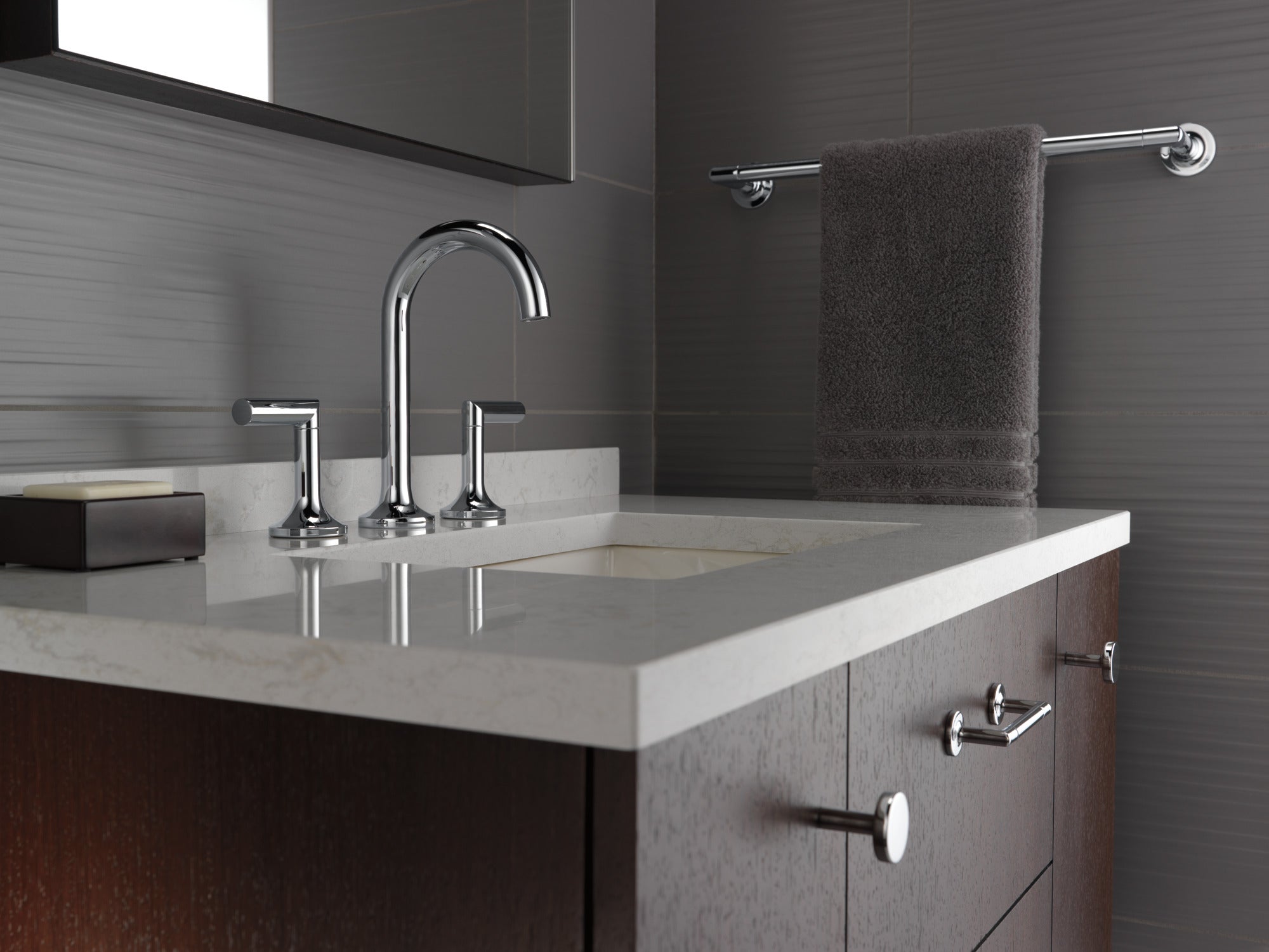 chrome lever handle