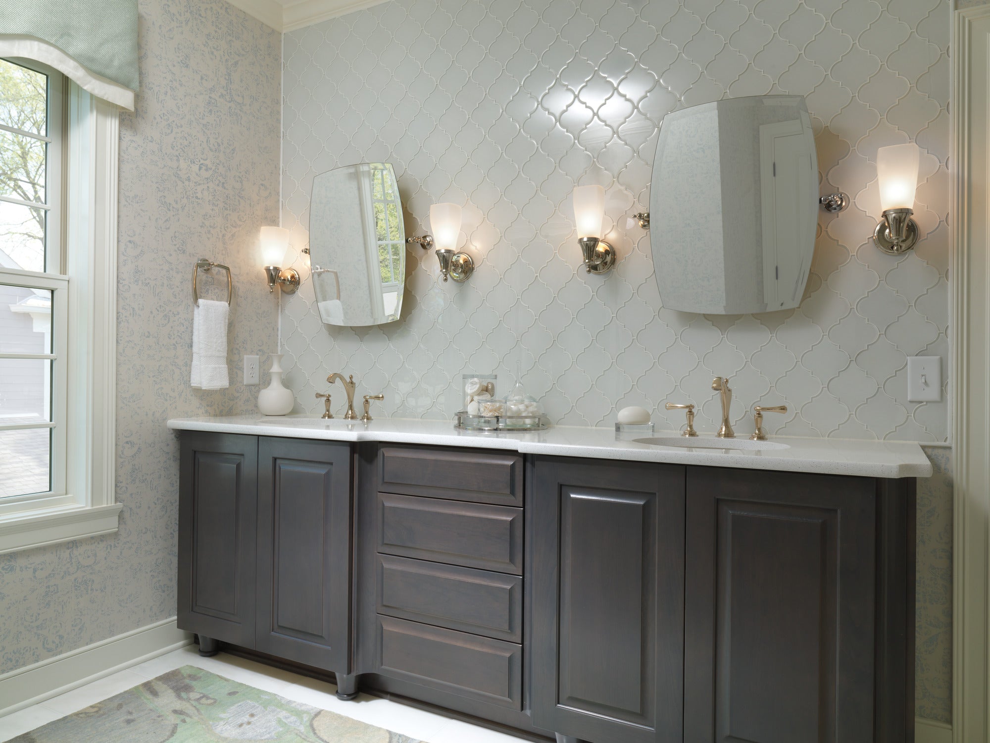 polished nickel lavatory faucet