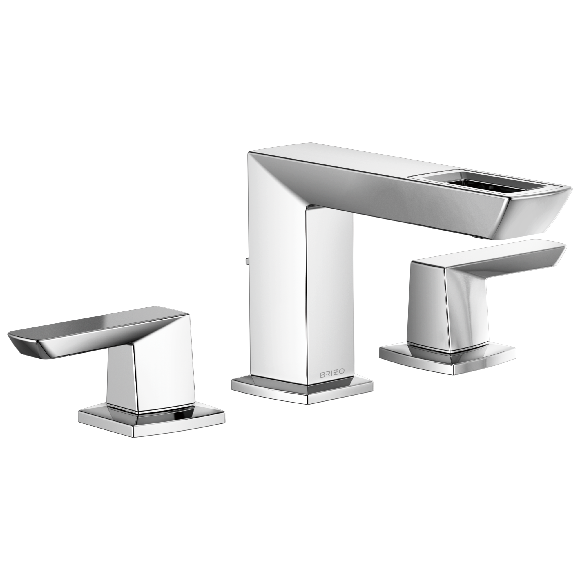 chrome lavatory faucet