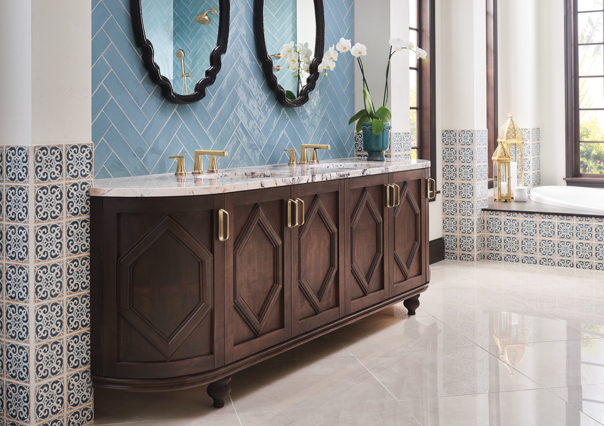 luxe gold tub filler