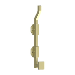 Deltana Solid Brass 10" Modern Offset Surface Bolt