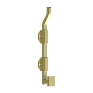 Deltana Solid Brass 10" Modern Offset Surface Bolt