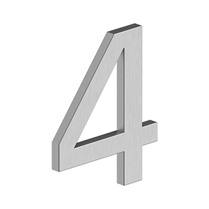 Deltana 4" Number 4, E Series with Risers, Stainless Steel