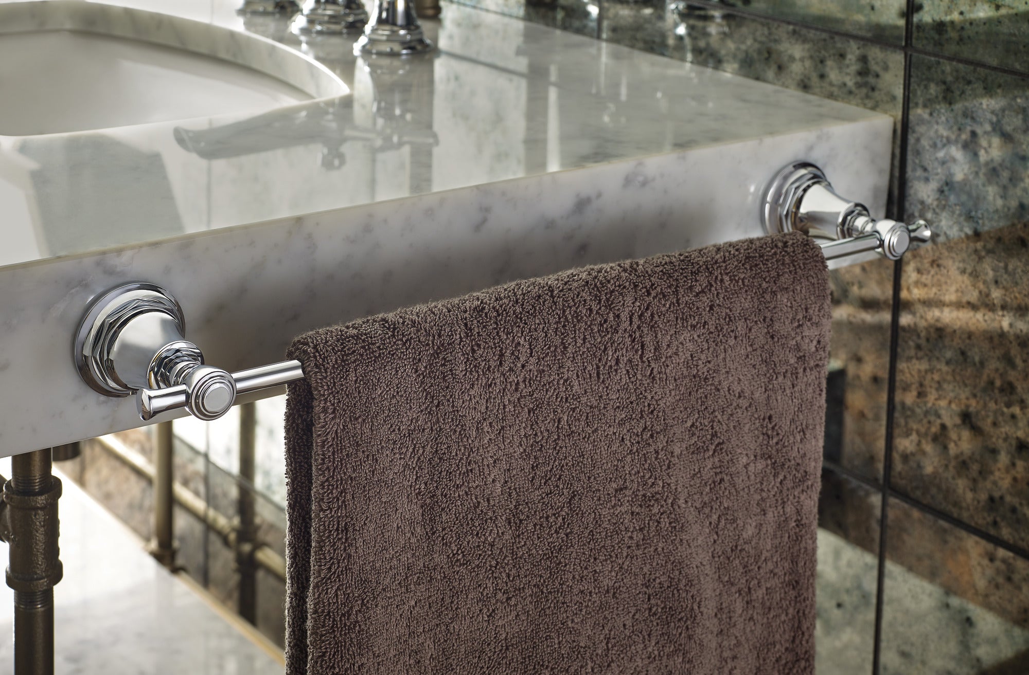 chrome towel bar