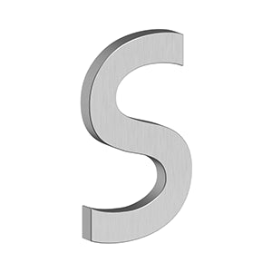 Deltana 4" Letter S, B Series with Risers, Stainless Steel