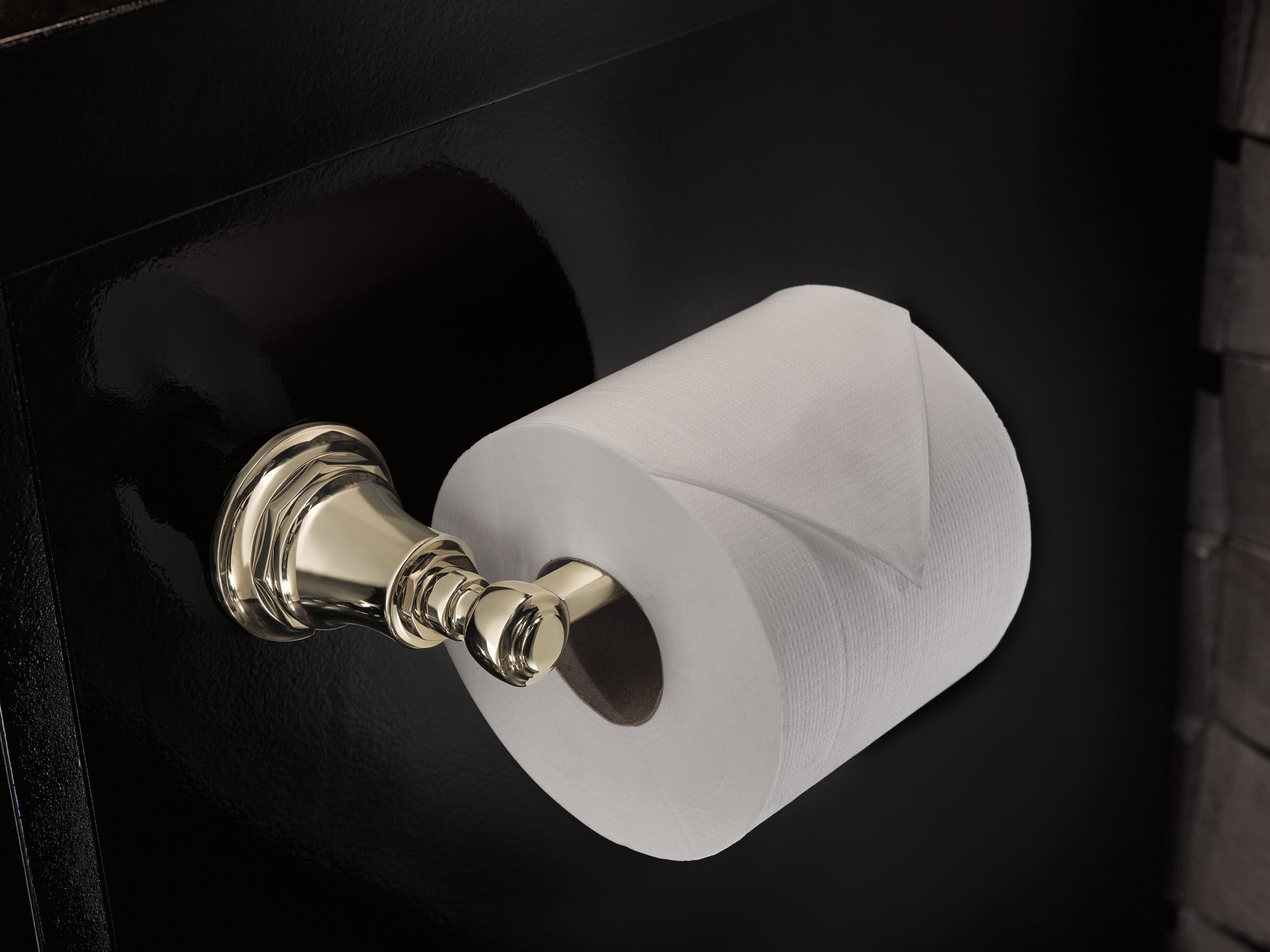 polished nickel tissue holder