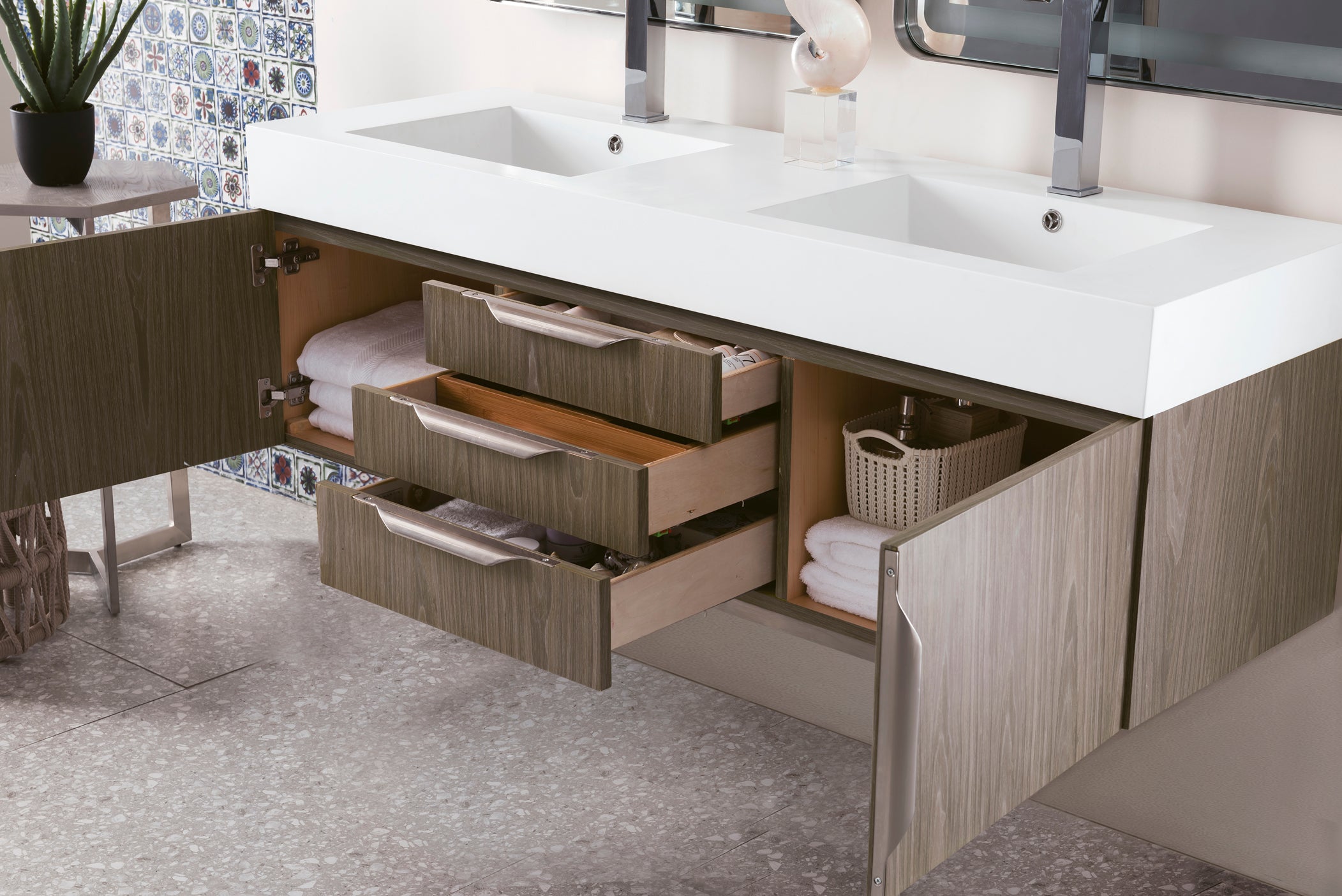 ash gray vanity