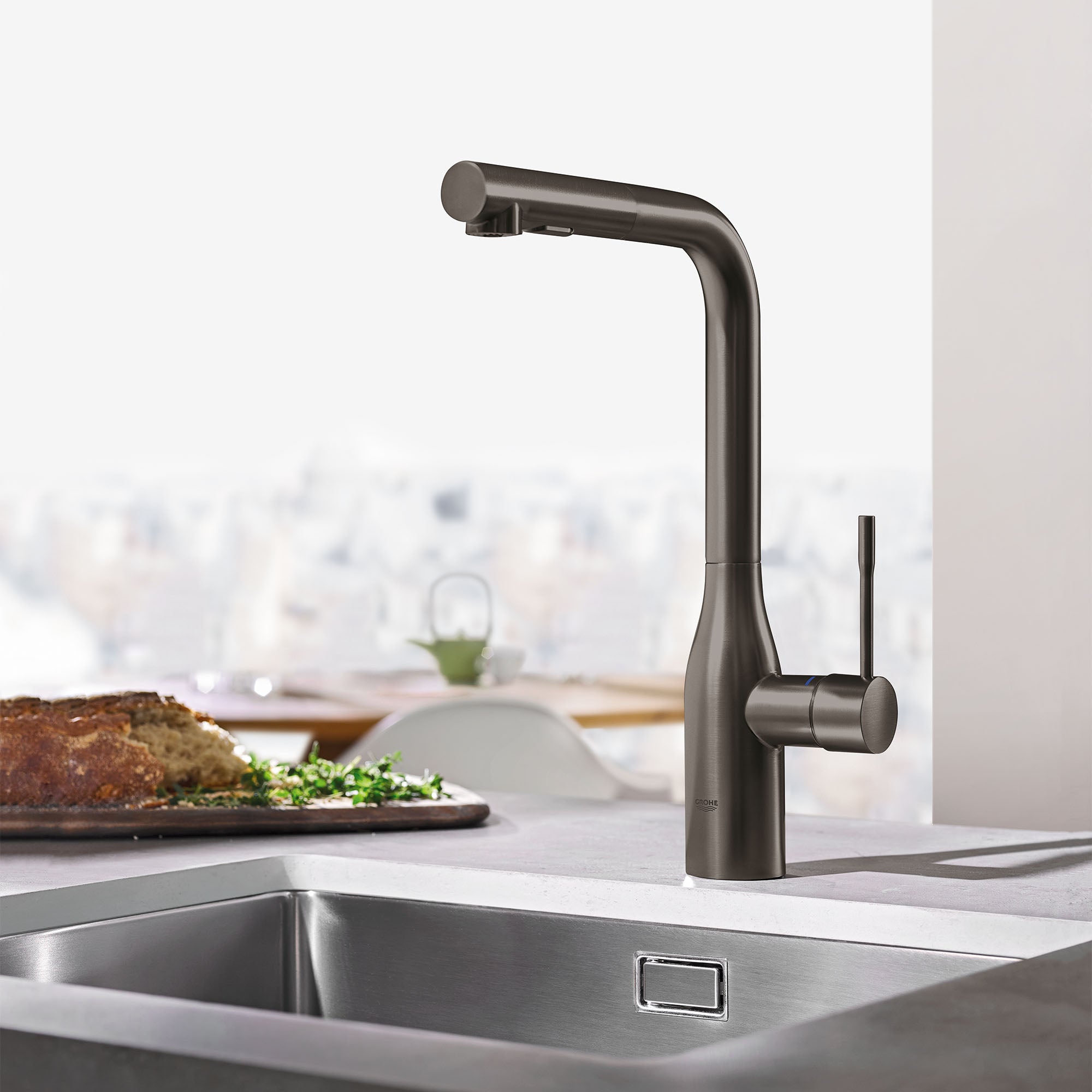 hard graphite kitchen faucet