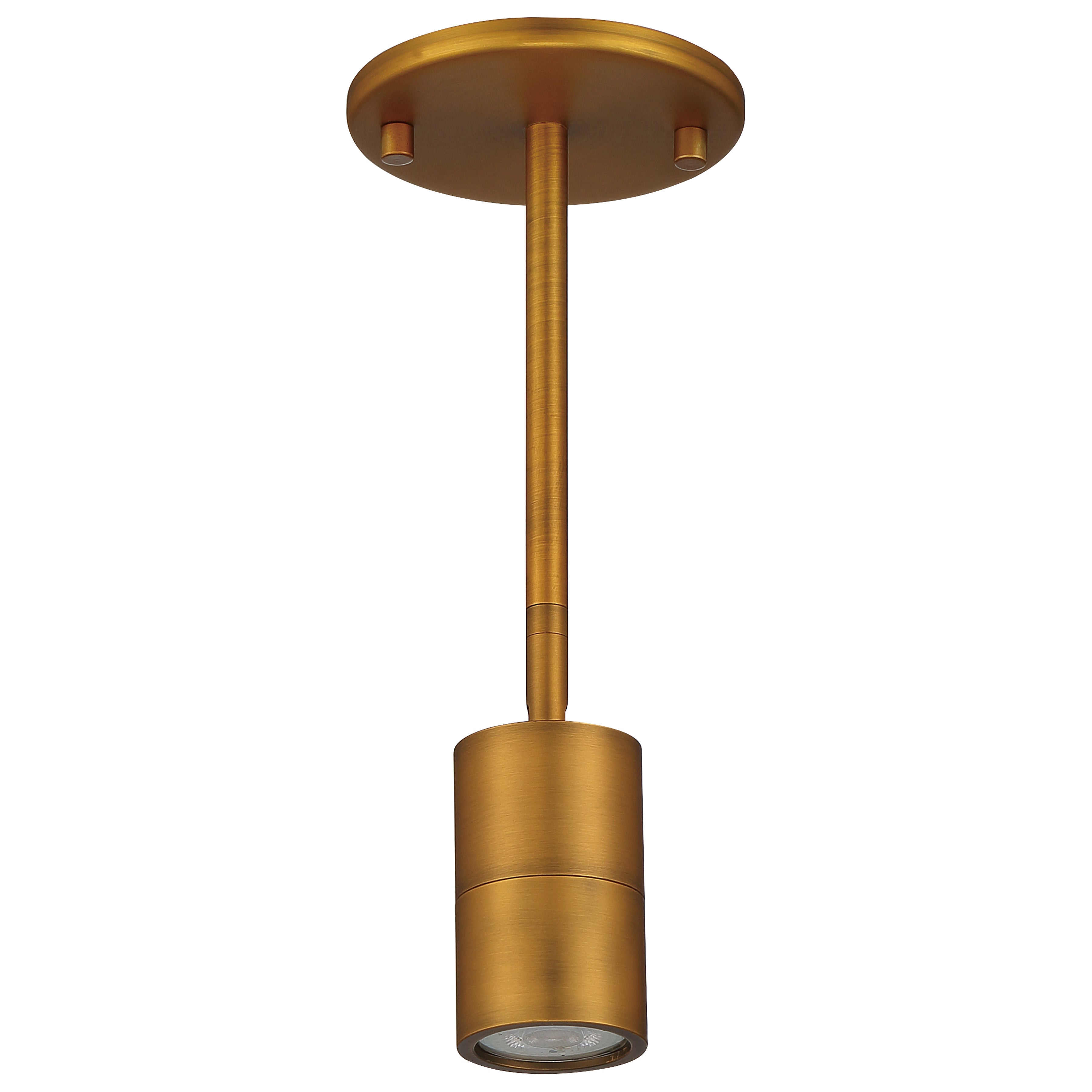 antique brushed brass led wall or ceiling spotlight