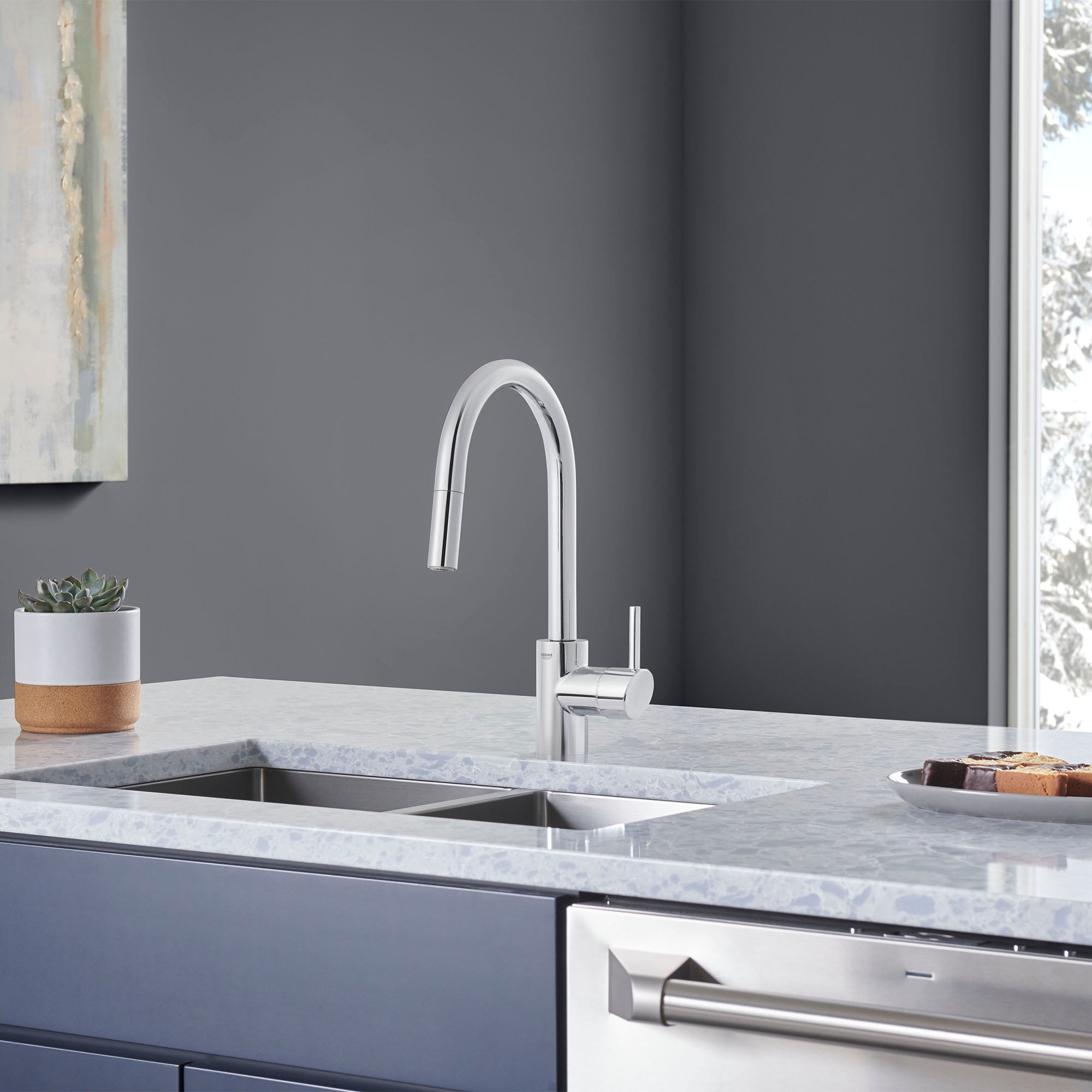 starlight chrome kitchen faucet