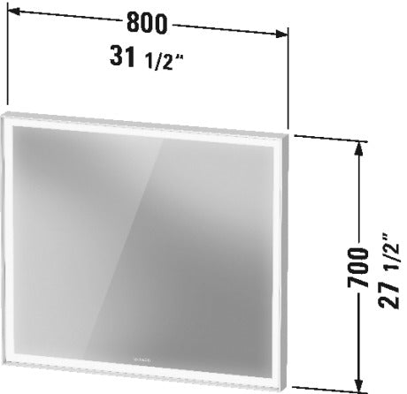 white lighting mirror