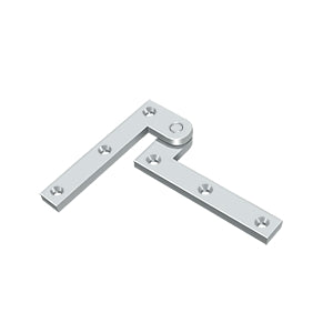polished chrome hinge