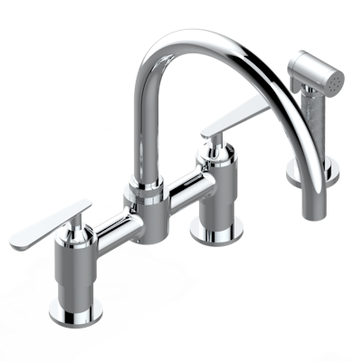 chrome polished faucet