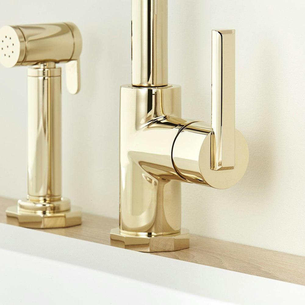 gold polished faucet