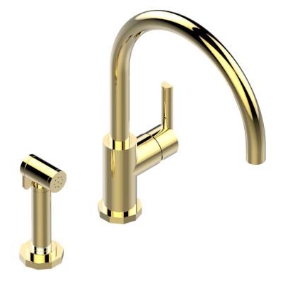 THG Paris Les Ondes Single Hole Mixer with Swivel and Side Spray