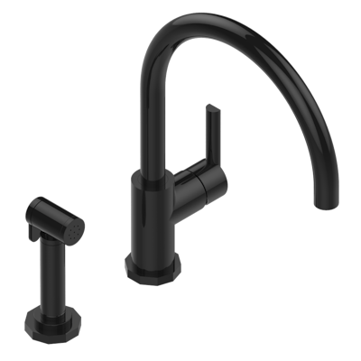 THG Paris Les Ondes Single Hole Mixer with Swivel and Side Spray