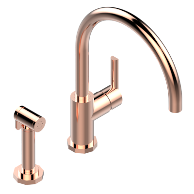 THG Paris Les Ondes Single Hole Mixer with Swivel and Side Spray