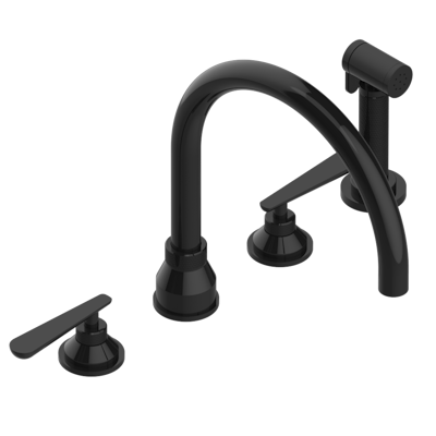 THG Paris Dean Three Hole Kitchen Faucet with Side Spray