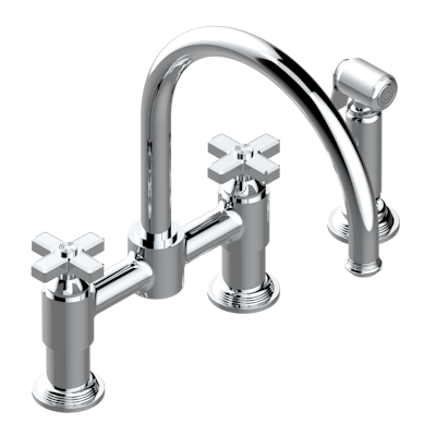 chrome polished faucet