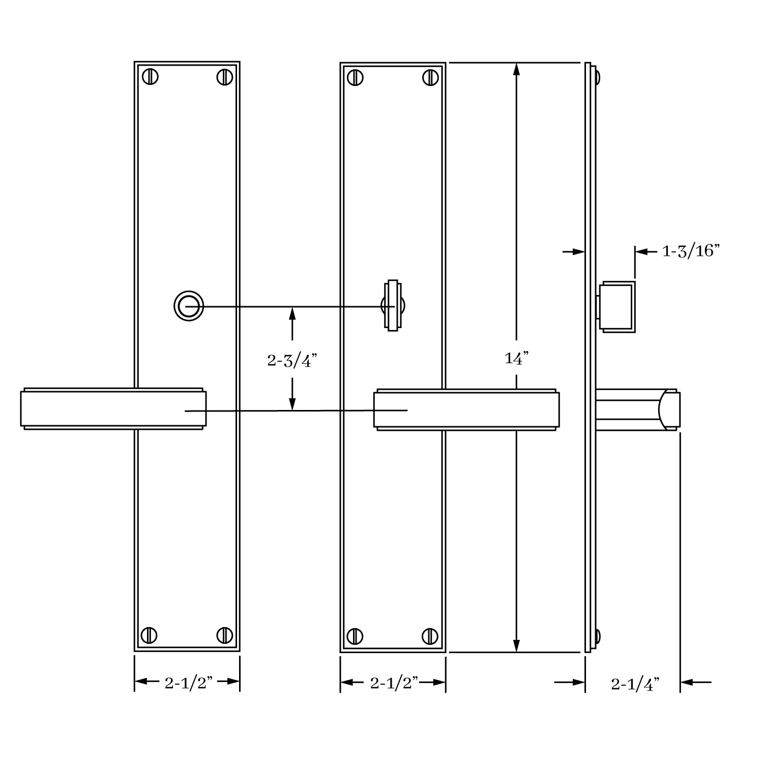 interior lever set
