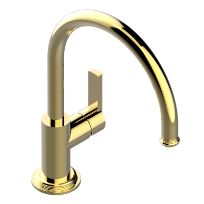 THG Paris West Coast with Guilloché Decor Single Hole Mixer with Swivel and Side Spray