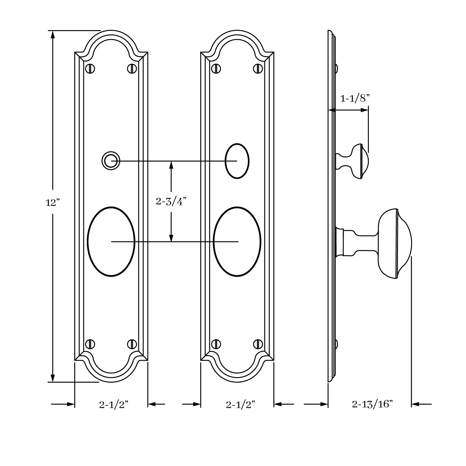 interior knob set