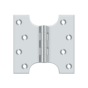 polished chrome hinge