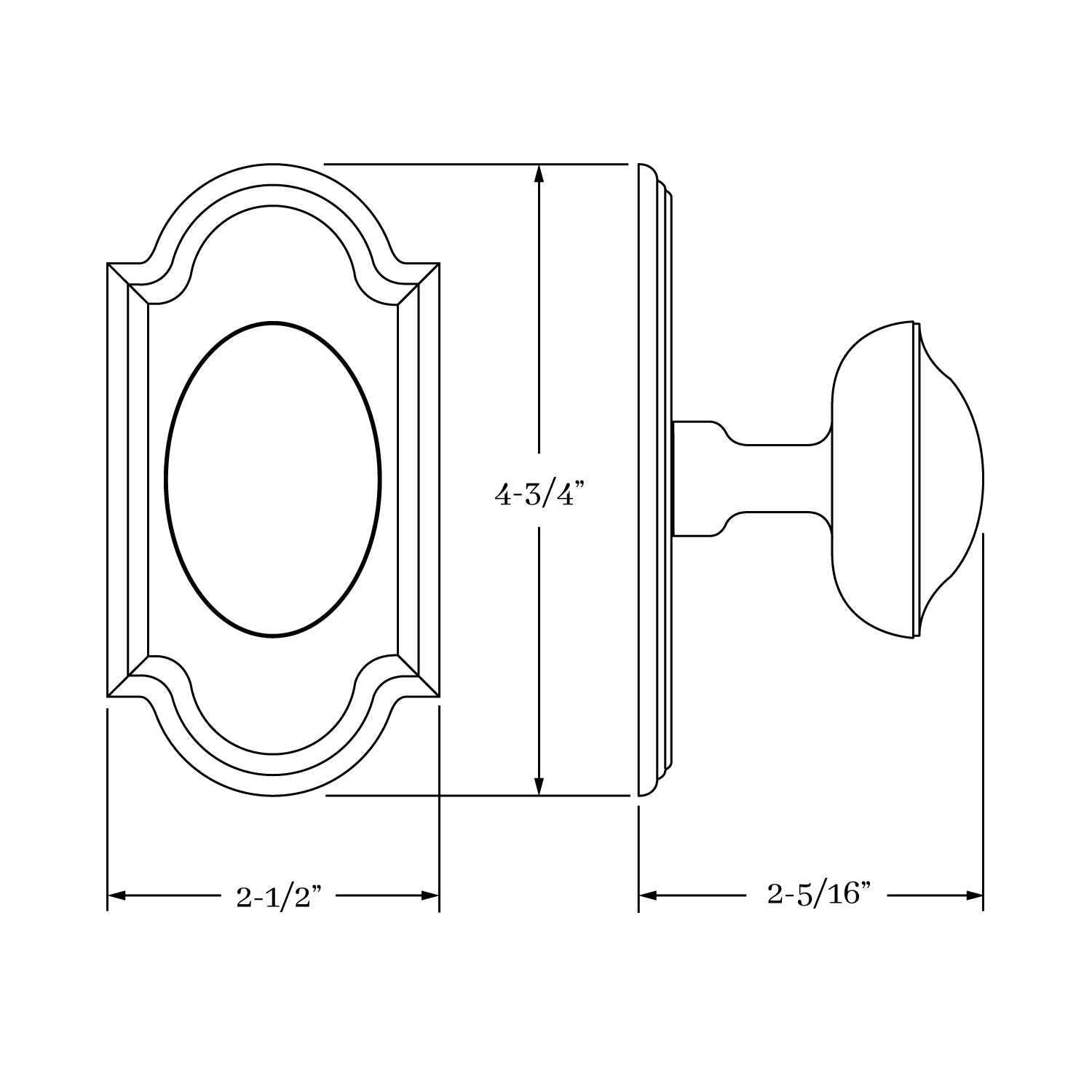 interior knob set