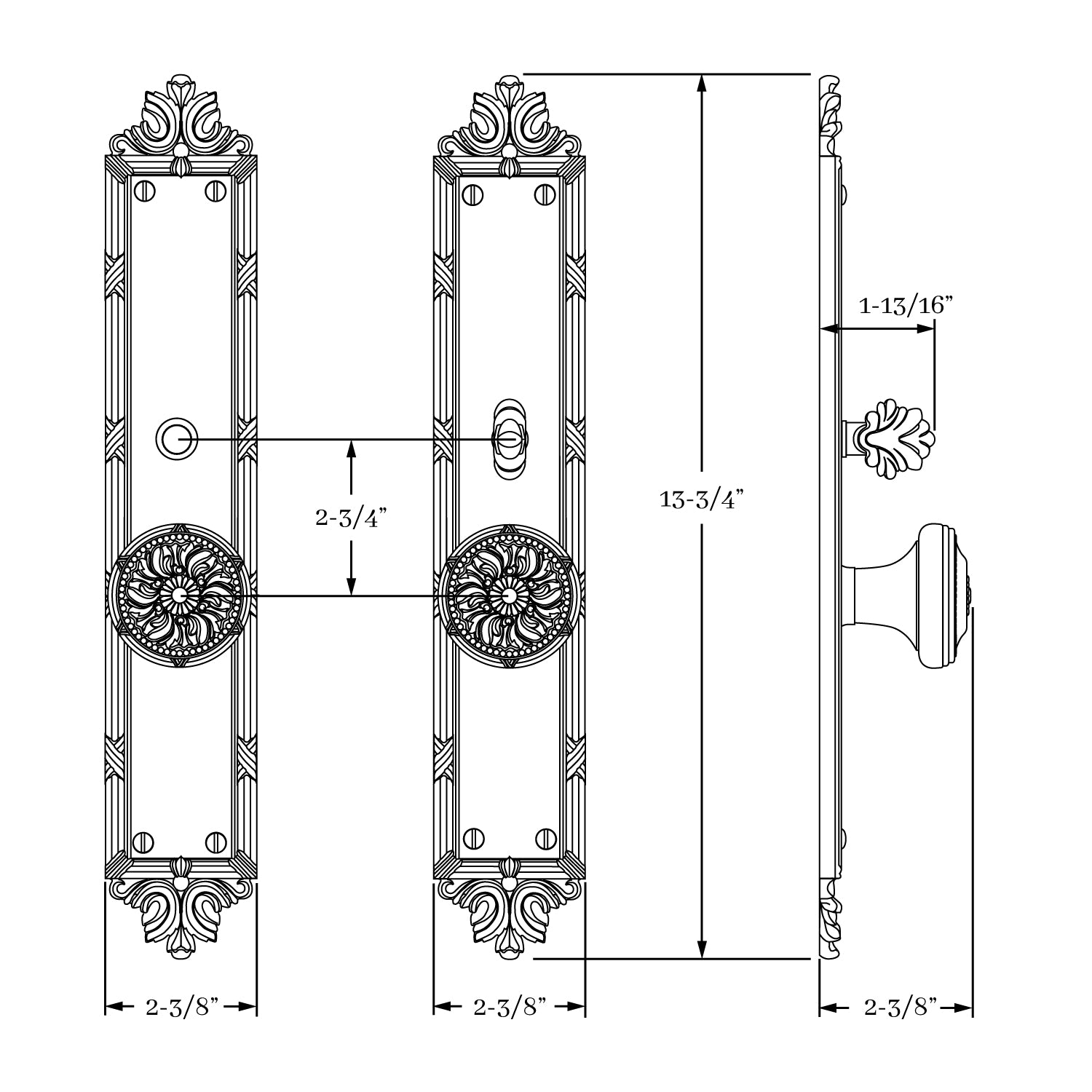 interior knob set
