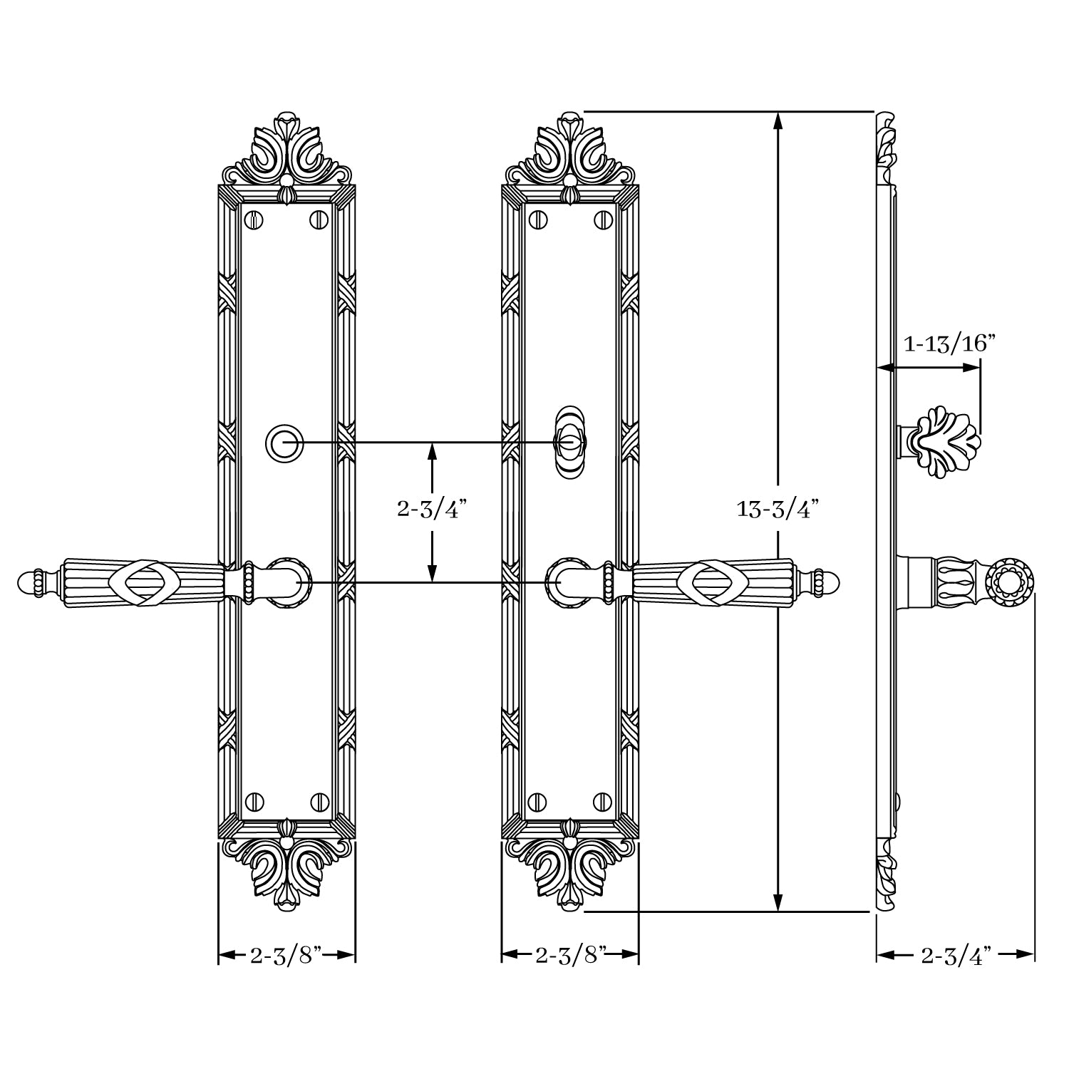 interior lever set