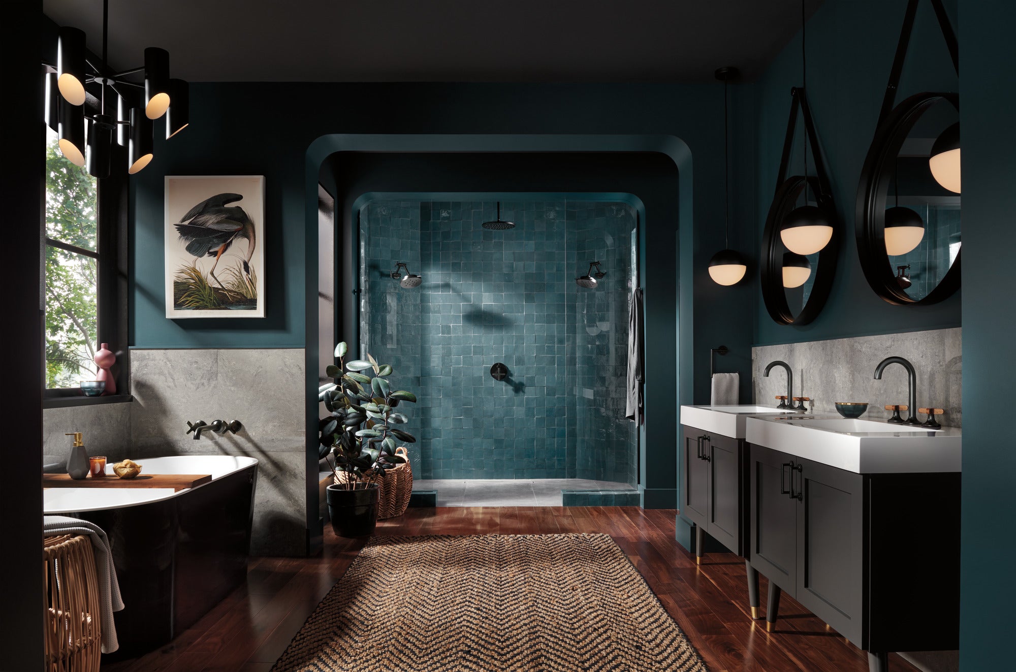 matte black tub filler